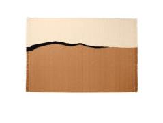 ferm LIVING - Soil Kelim Rug 170x240 Dark Sand/Off-white