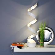 Helix LED-bordlampe, højde 66 cm, hvid, sølv