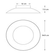 Foskal LED-loftslampe i sort, Ø 34,5 cm