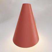 Vibia I.Cono 0720 væglampe, 28 cm, rødbrun