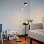 LED-gulvlampe CAI, dæmpbar, grafit/off-white