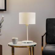 Bordlampe Roller, hvid/guld, højde 50 cm