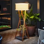 MARSET Cala 140 gulvlampe, IP65, iroko/brun