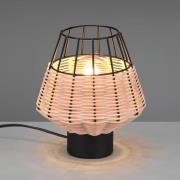 Borka bordlampe med rattan og bur, natur