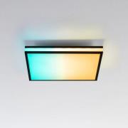 LED-loftslampe Mario, CTT, RGB, 45x45cm, sort