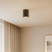 Loftlampe Eye Tone, sort/sølv