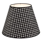 Lampeskærm Sofia 26 cm, houndstooth-mønster sort