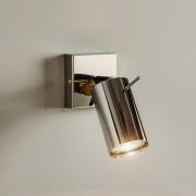 Vægspot Round, krom, 1 lyskilde