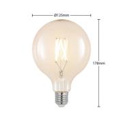 E27 8 W 2.700 K G125 globe, filament, klar