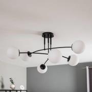 Pregos 6 loftlampe i sort, 6 lyskilder