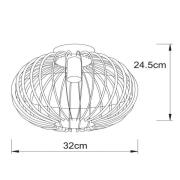 Loftslampe Reda sort Ø 32 cm