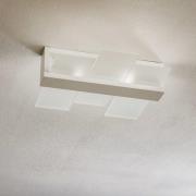 Shifted 2 loftlampe, glas, hvid