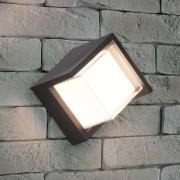 Udendørs LED-væglampe Puno, IP54, kantet