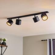 Loftspot Bot, sort, 4 lyskilder