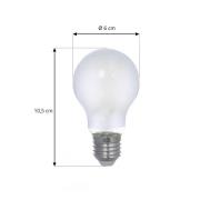 LED-filamentpære, mat, E27, 2,2W, 3000K, 470 lm