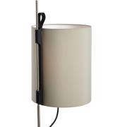 Magnetisk gulvlampe, Ø 25 cm, khaki, sort eg