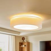 Euluna Tibu loftlampe, tekstil, Ø50cm, ecru