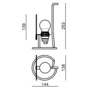 Stilnovo Bugia LED-bordlampe, blank sort