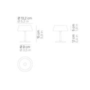 Zafferano Sister Light mini batteridrevet bordlampe grøn