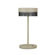 Mesh LED-bordlampe batteri, højde 30cm sand/sort