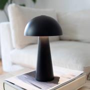 Fungi udendørs bordlampe med batteri, sort