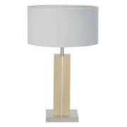 HerzBlut Dana bordlampe, naturlig eg, hvid, 56 cm