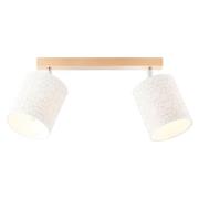 Galance loftlampe, hvid, 2 lyskilder