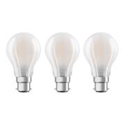 OSRAM LED-pære B22d Classic 827 6,5W 3'er sæt