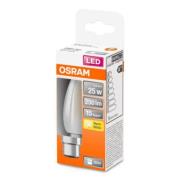 OSRAM LED kertepære B22d 2,5W 2.700K mat