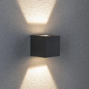 Paulmann Cybo LED udendørs væglampe, 2.700 K, 8 x 8 cm, grå