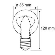 LED stearinlys E14 4,8W glødetråd 2.700K vindstød klar