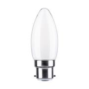 Paulmann LED-kerte B22d 4,7W 2.700 K opal, dæmpes