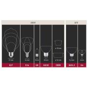 LED stearinlyspære E14 4,5W 2.700K mat