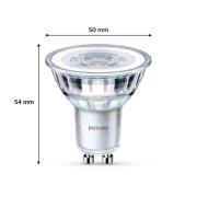 Philips LED-pære GU10 4,6 W 355lm 827 klar 36° 2