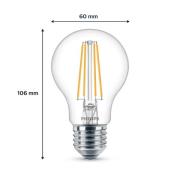 Philips LED-pære E27 7 W 850lm 4.000 K klar 3 stk