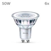 Philips LED-pære GU10 4,6 W 390lm 840 klar 36° 6