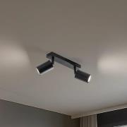 Loftspot Zoom, 2 lyskilder, sort