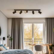 Loftspot Zoom, 5 lyskilder, sort