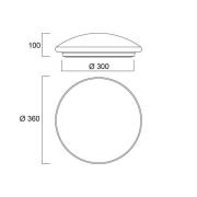 Sylvania Start Surface LED-loftslampe, Ø 36 cm