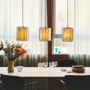 Pendellampe Cardine, 3 lyskilder, papir, metal