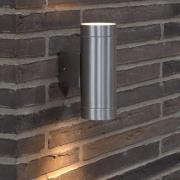Tin Maxi Double udendørs væglampe, aluminium