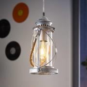 Antikt designet pendellampe Fedor, sølv