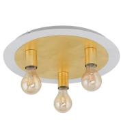 Passano LED-loftlampe, 3 lyskilder, guld