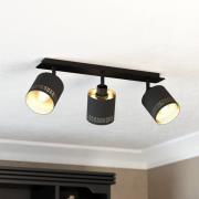 Loftlampe Esteperra sort/guld 3 lyskilder