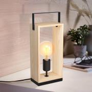 Famborough bordlampe med lys træramme