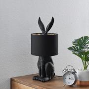 Lindby Lorentina stof-bordlampe, hare, guld