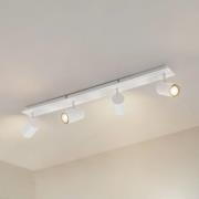 Lindby loftspot Joffrey, 80 cm, hvid, 4 lyskilder, GU10