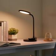 Lindby LED-bordlampe Valtaria, sort, CCT, dæmpbar