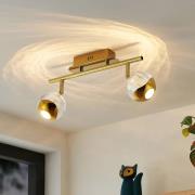 Lucande Kilio LED-loftspot, 2 lyskilder, guld