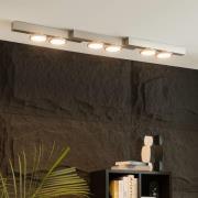 Lucande Kellino loftlampe, 6 lyskilder, nikkel